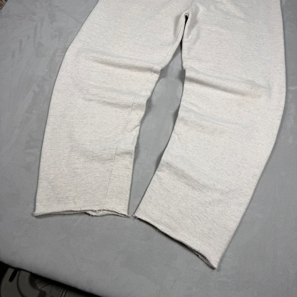 90s Mens Banana Republic Vintage Raw Hem Sweatpants Heather Grey Size M